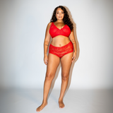 Stretch Lace Short - Red