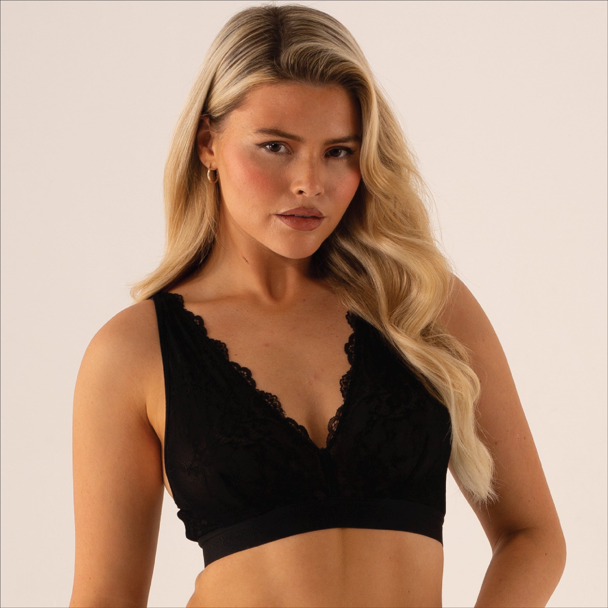 Picot Bralette - Black