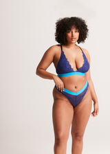 Picot Brazilian - Midnight Blue