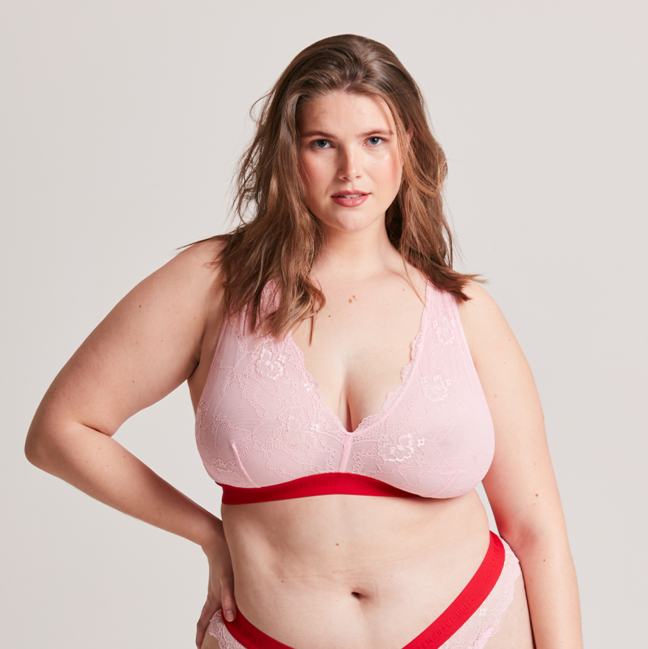 Picot Fuller Cup Bra - Light Pink