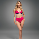 Stretch Lace Brief - Fuchsia Pink